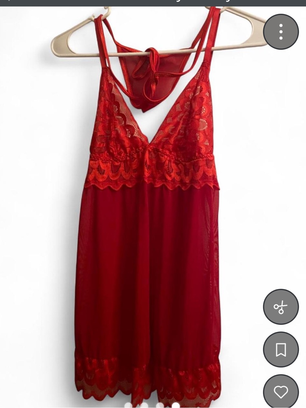 SUMMER SALE!!🎉 Elegant Red Lace Babydoll Set